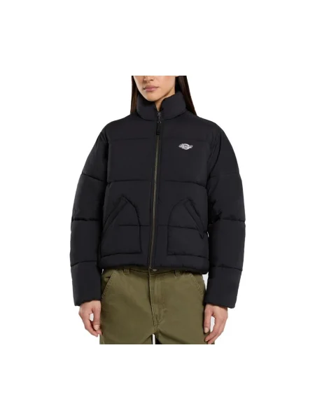 DICKIES Prechodná bunda Summerdale / biela čierna