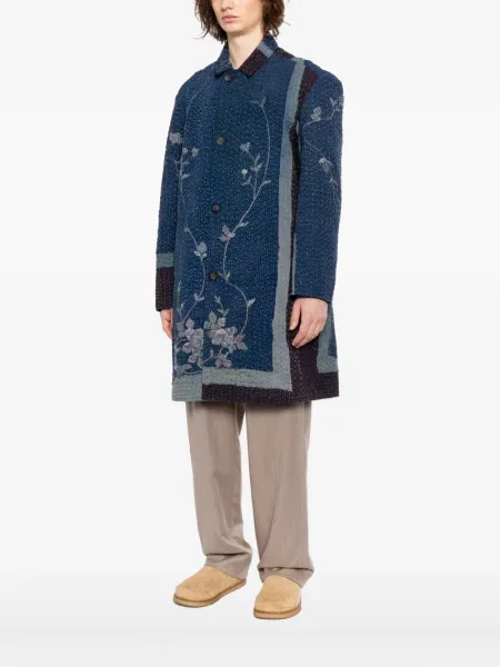 Hedvábný kabát By Walid modrý