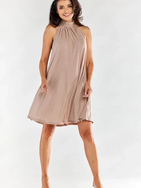 Sukienka mini Awama brązowa