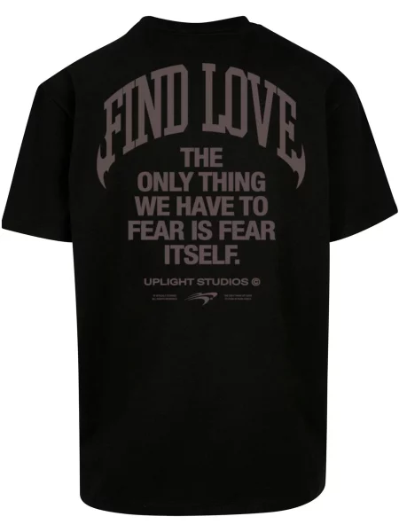 MT Upscale Póló Find Love taupe fekete