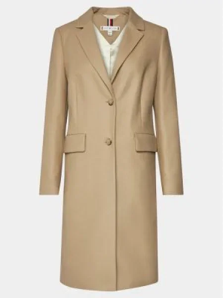Tommy Hilfiger Palton de lână Classic bej