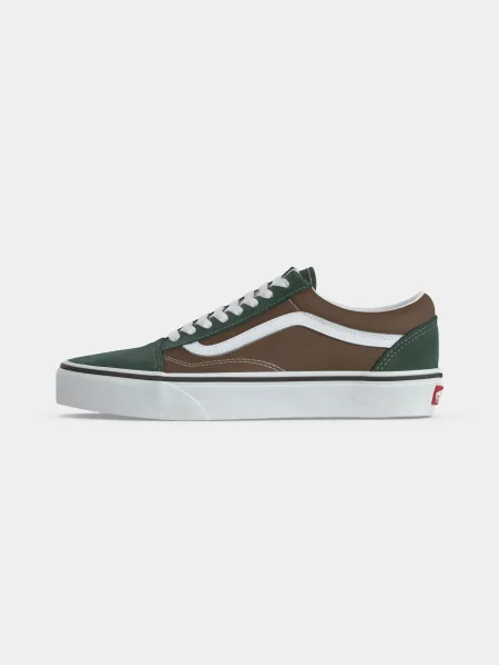 VANS Nízke tenisky Old Skool hnedá / zelená biela