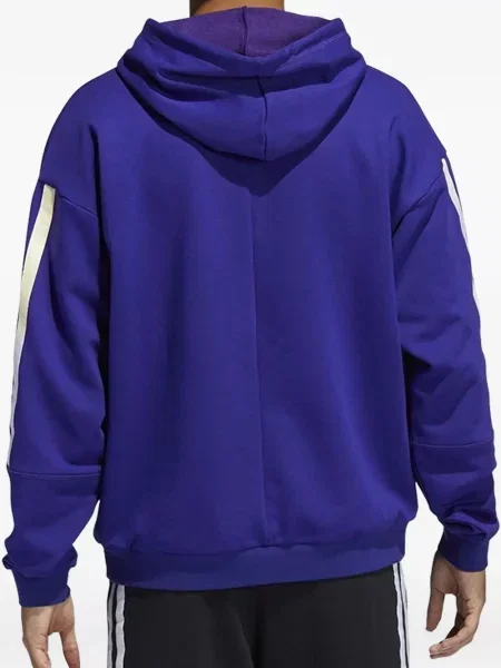 Tricou polo Adidas cu dungi alergare cu autograf negru