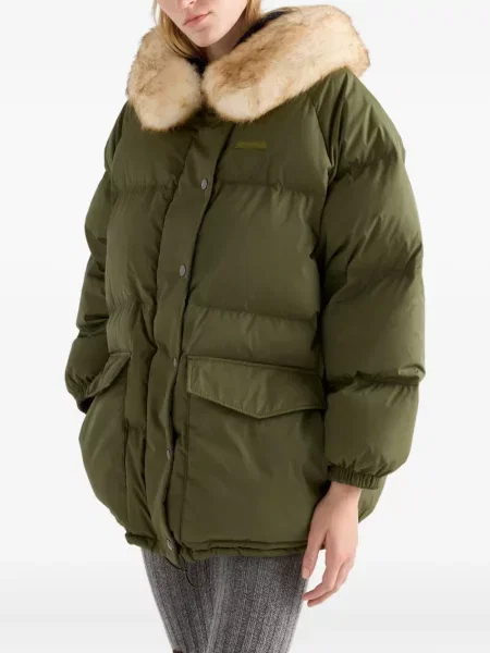 Geacă Prada cu glugă verde