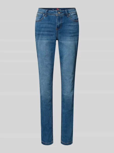 Jeansy o kroju skinny fit w 5 kieszeni model MALIBU' Buena Vista niebieskie