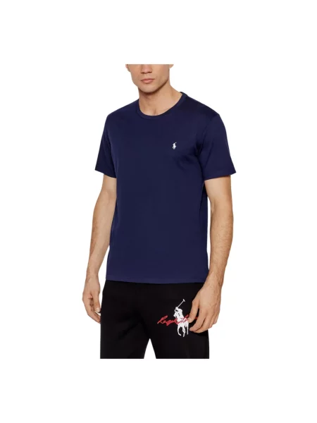Polo Ralph Lauren T-shirt granatowy gładki niebieskie