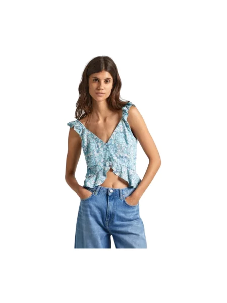 Bluzka Pepe Jeans z falbankami