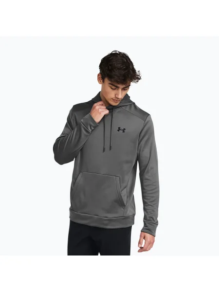 Férfi kapucnis pulóver Under Armour Armour Fleece Hoodie castlerock/black. Méret: L fekete