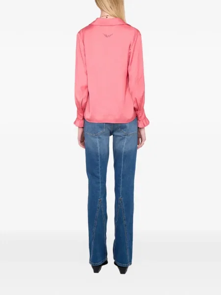 Bluză Zadig&voltaire din satin roz