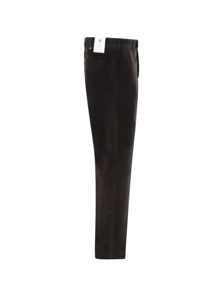 Pantaloni Pt Torino de catifea cord maro