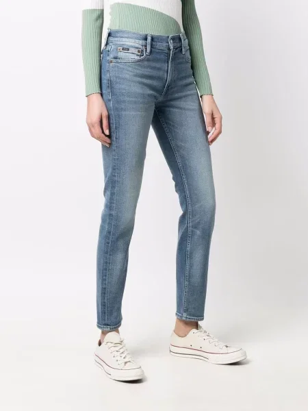 Dzianinowa krótka haftowana koszula Polo Ralph Lauren czarna