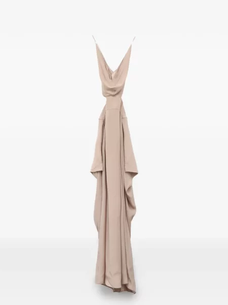 Rochie maxi Yangkehan drapată roz