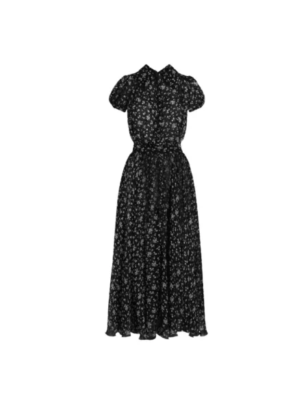 Sukienka Dolce And Gabbana szyfonowa czarna