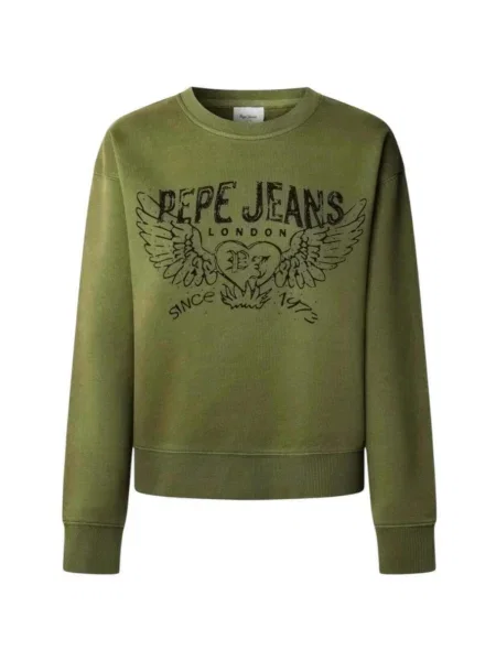 Geacă de blugi Pepe Jeans verde