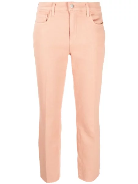 Jeansy L'agence o krotszym kroju różowe