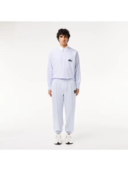 Lacoste Spodnie Dresowe Double-Sided Piqué Jogger niebieskie