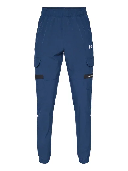 UNDER ARMOUR Sportovní kalhoty Tech Utility marine modrá bílá