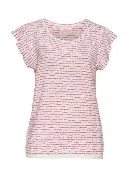 VIVANCE Tricou roz alb