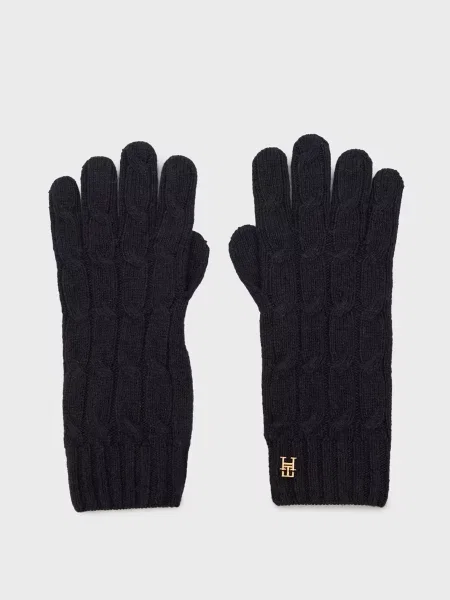 Вовняні рукавички Tommy Hilfiger сині