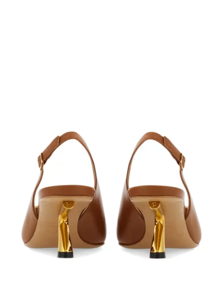 Pantofi cu toc Ferragamo slingback maro