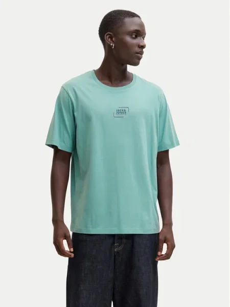 JACK & JONES Tričko námornícka modrá biela tyrkysová