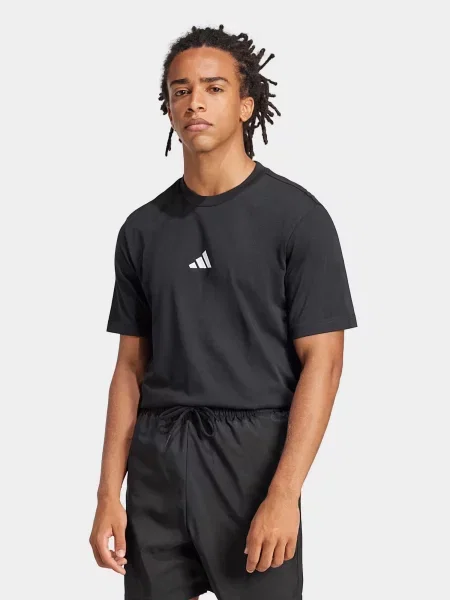 Футболка adidas Essentials Small Logo Single Jersey чорний
