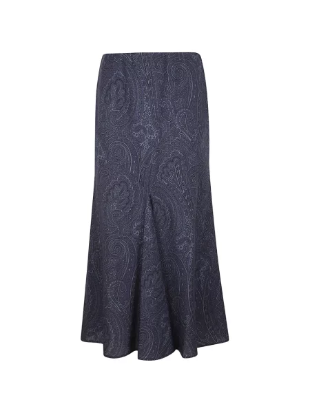 Fustă Etro cu imagine cu model paisley albastru