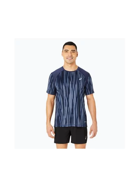 Футболка для бігу ASICS Road All Over Print Top простір/північ синій