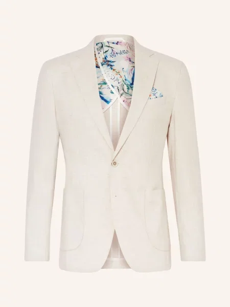 Paul Oblekové Sako Slim Fit light beige check béžové