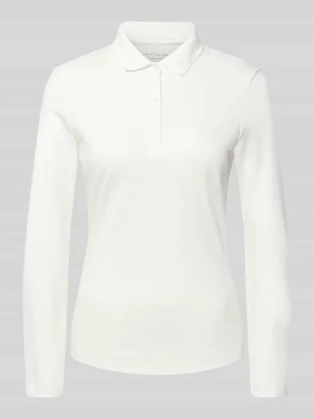 Koszulka polo o kroju regular fit z listwą guzikową Christian Berg Woman biała