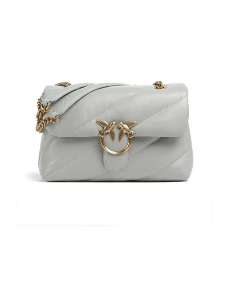 Pinko De piele geantă pe umăr LOVE CLASSIC PUFF albastru