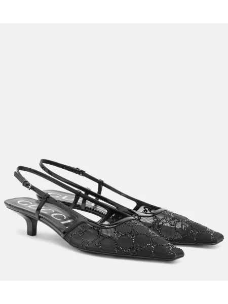 Lodičky Gucci s otevřenou patou černé