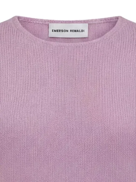 Къс тениска Emerson Renaldi с кръгло деколте розово