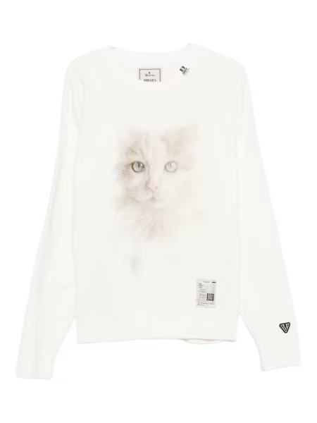 Hanorac Maison Mihara Yasuhiro cu imagine alb