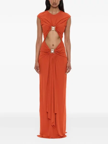Lung rochie Christopher Esber portocaliu