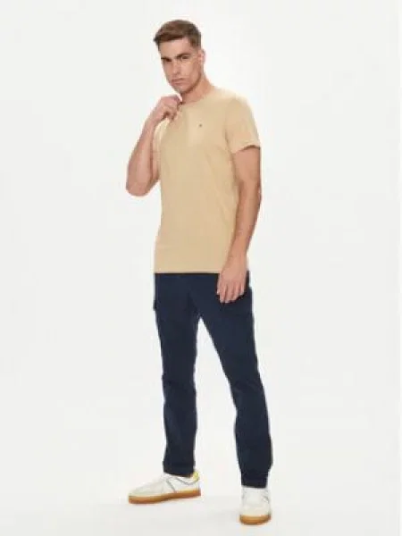 Tommy Jeans Tričko noční modrá / žlutá / červená bílá
