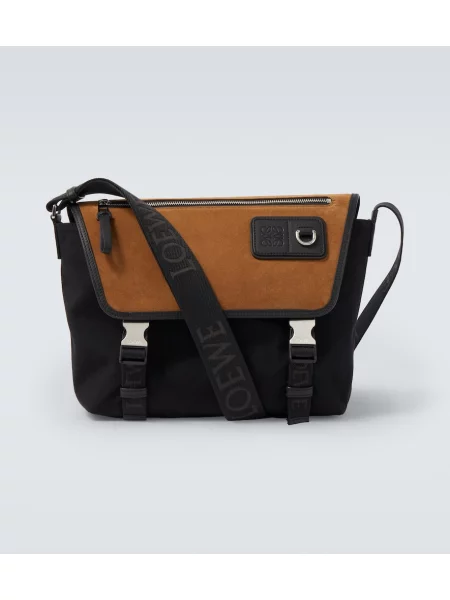 Geantă Loewe din piele de căprioară negru