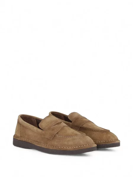 Pantofi loafer Notabene din piele de căprioară maro