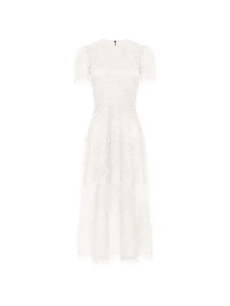 Rochie midi Post Meridiem până la genunchi de costum alb