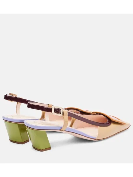 Pantofi cu toc Roger Vivier din piele slingback
