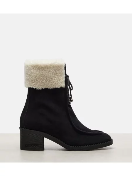 Cizme scurte Jimmy Choo din piele de căprioară negru