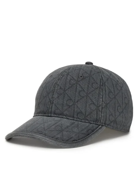 Calvin Klein Șapcă Denim Emblem Burnout Gri negru