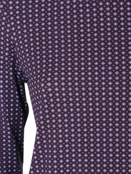 Lung tricou Why Ci cu imagine cu imprimeu geometric violet