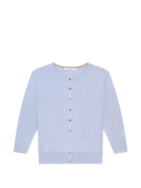 Cardigan Maliparmi cu decolteu rotund albastru