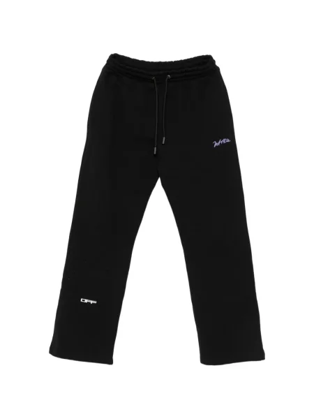 Pantaloni Off-white cu imagine alergare alb