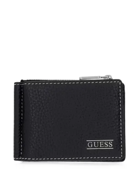Portofel Guess din piele cu autograf negru
