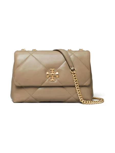Torebka crossbody Tory Burch skórzana biznesowa beżowa