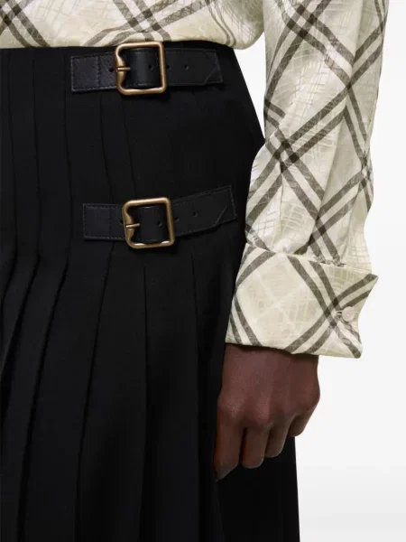 Fustă midi Burberry de lână negru