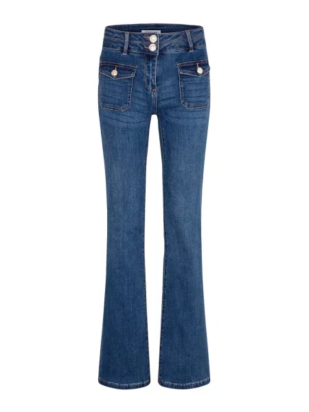 Morgan jeans medium waist albastru