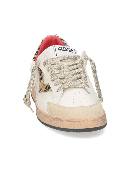 Sneakersy 4b12 skórzane białe